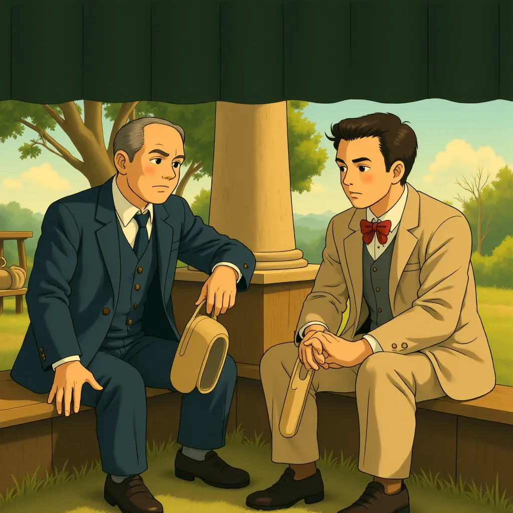 Robert De Niro and Leonardo DiCaprio in Killers of the Flower Moon (2023) - Anime style