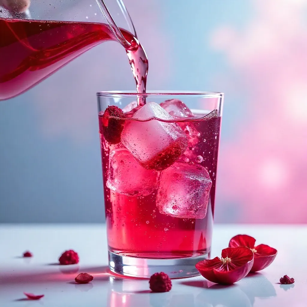 Vibrant Hibiscus Tea Pour Over Ice