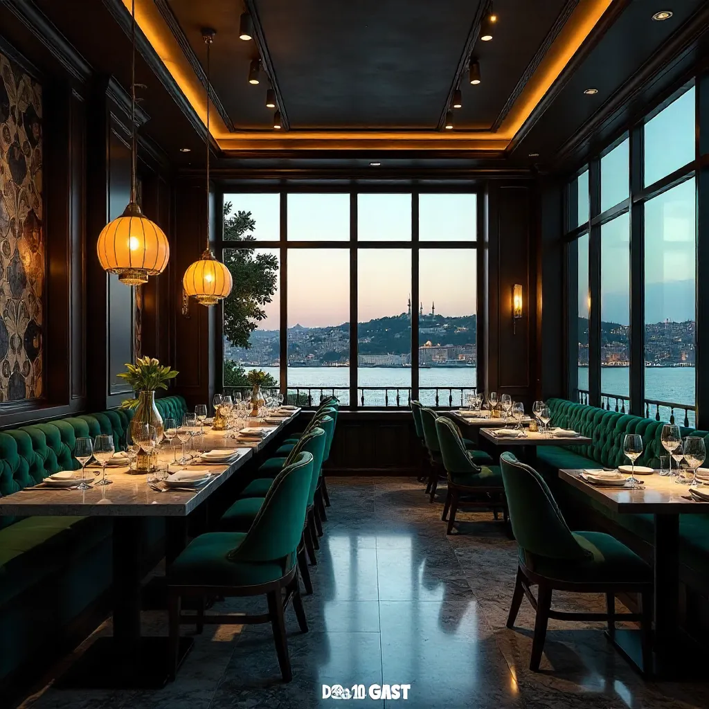 Istanbul Modern Restaurant Interior with Chic Lighting