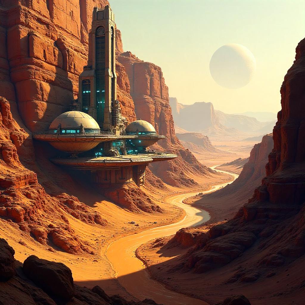 Mars Fortress: Epic Concept Art on the Red Planet