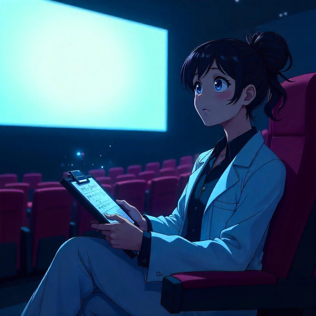 Anime Scientist in a Dim Movie Theater