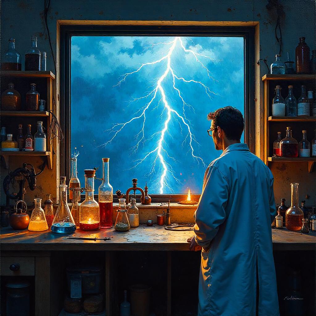 Lightning in the Lab: An Oil Painting