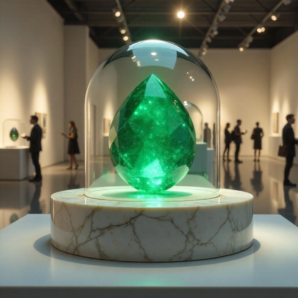 Emerald Infinity Stone in a Museum Display