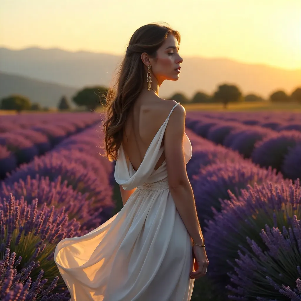 Serene Portrait in a Lavender Field, Türkiye