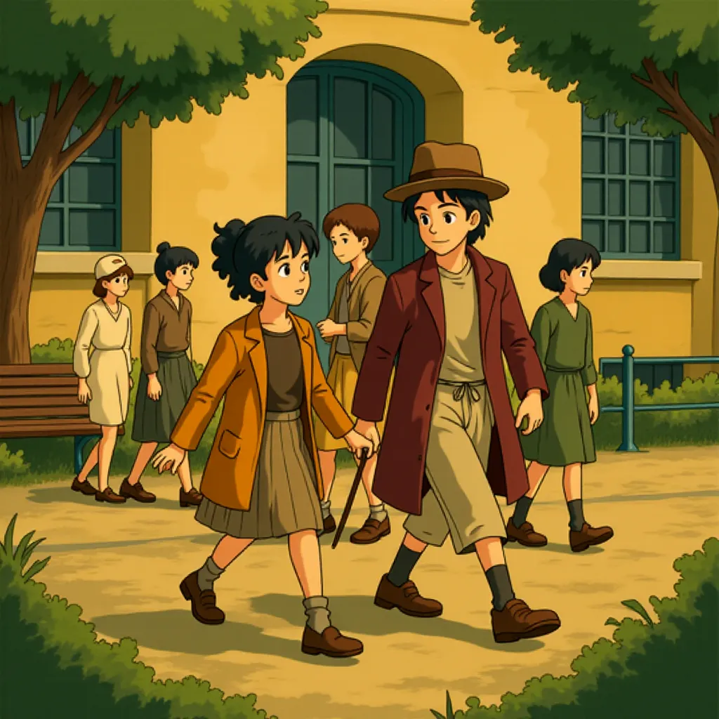 Timothée Chalamet and Calah Lane in Wonka (2023) - Anime style