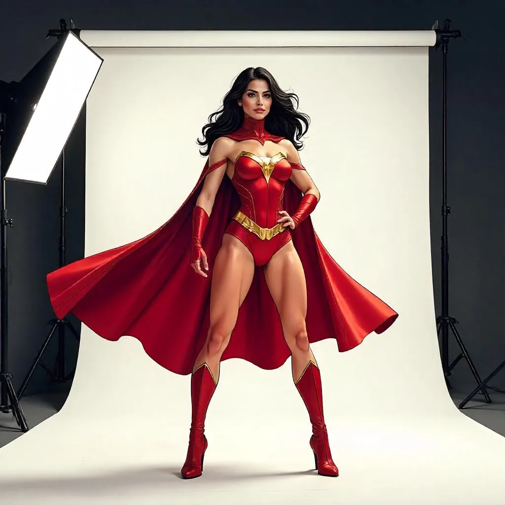 Latina Studio Comic Book Portrait
