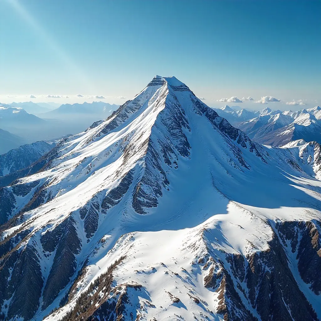 Stunning Aerial View of Snowy Mount Erciyes
