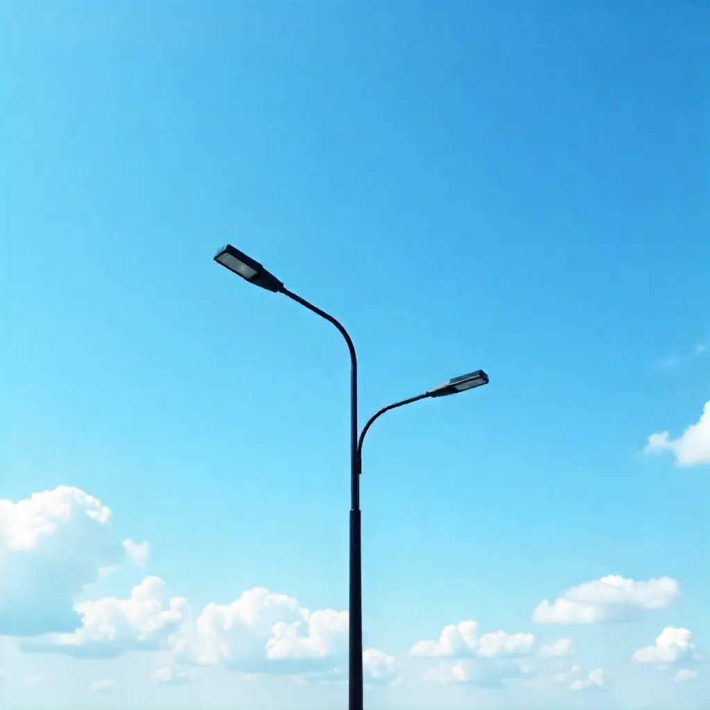 Minimalist Street Lamp under a Bright Sky
