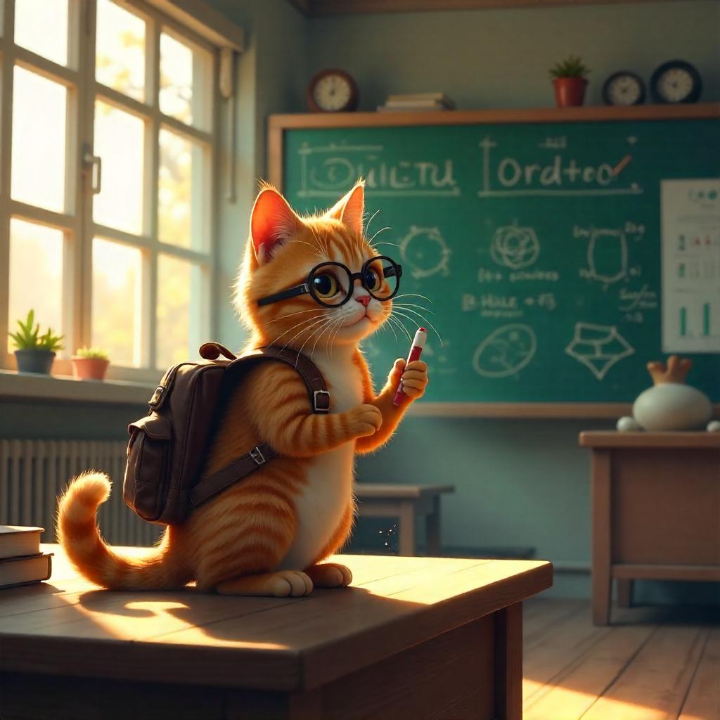 Whiskers in the School: Cat Concept Art