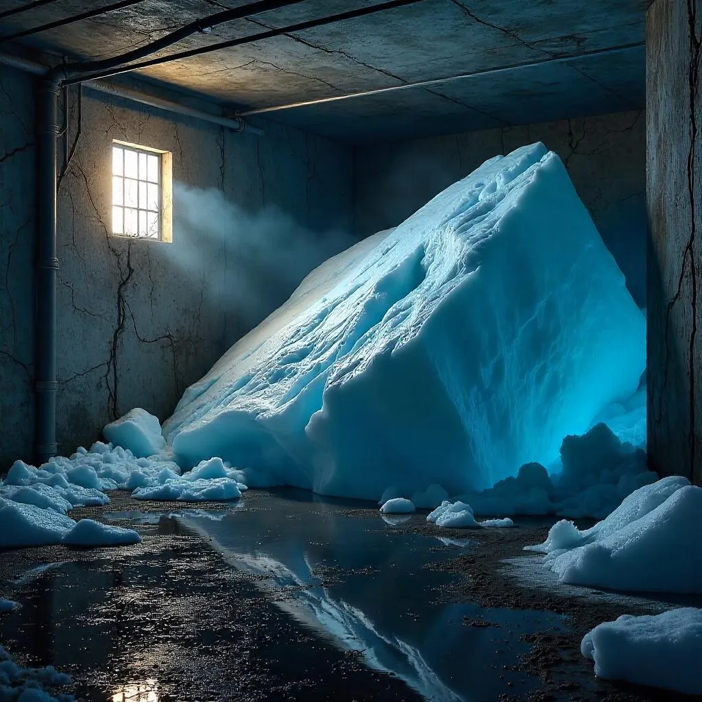 Glacier in a Dim Basement: Photoreal Scene