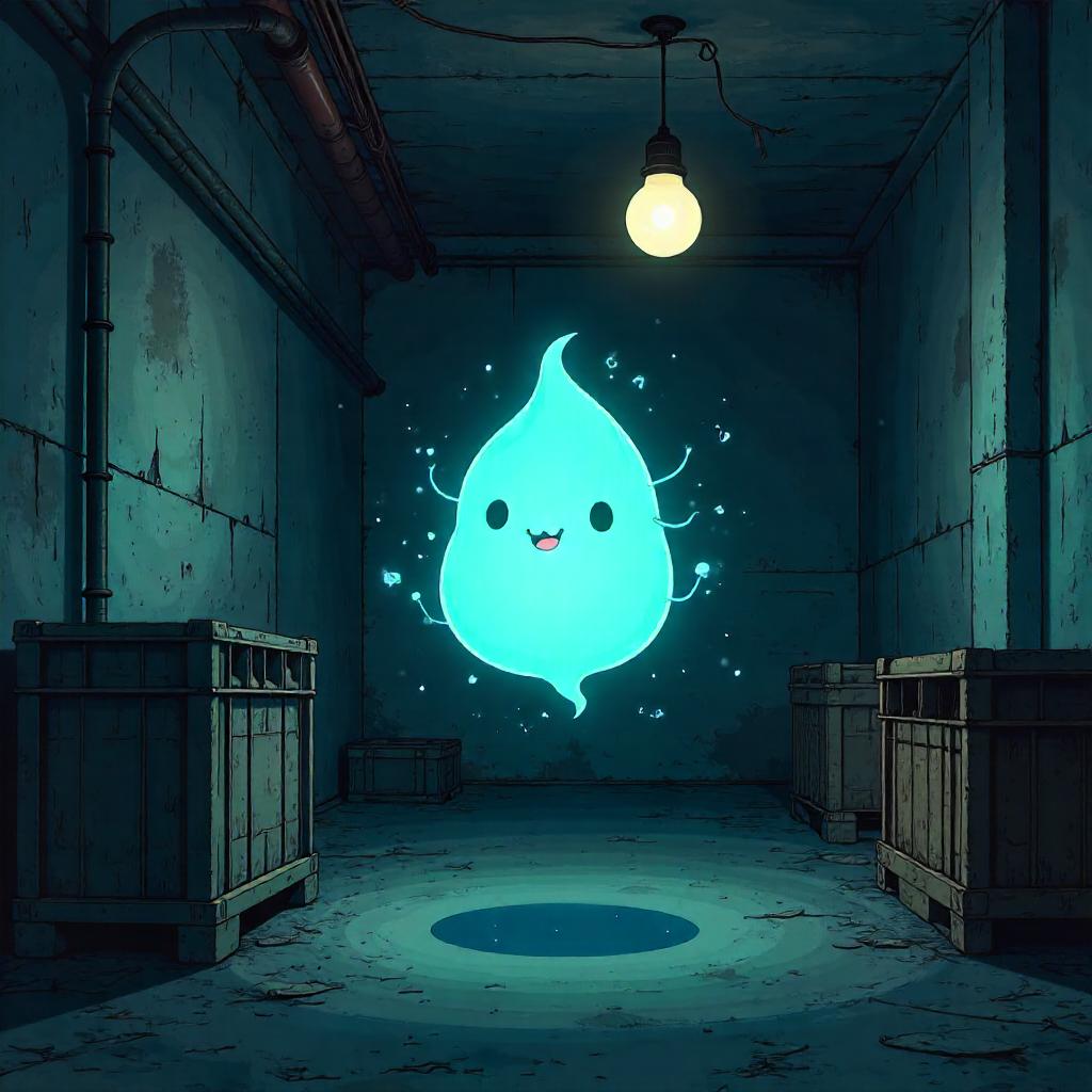Basement Spirit Orb in Anime-Style Glow