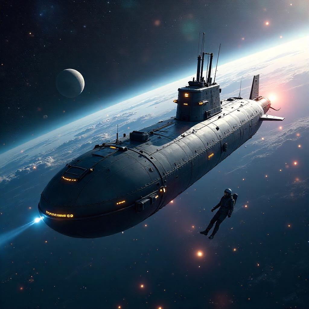 Zero-Gravity Submarine, Photorealistic Drift