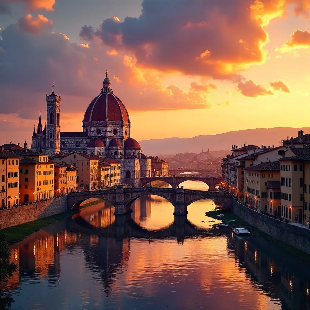 Golden Hour Over Florence: Duomo and Skyline