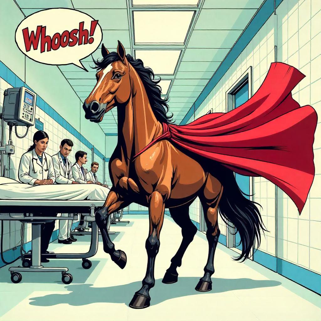 Superhorse in the Hospital: A Comic Book Rescue