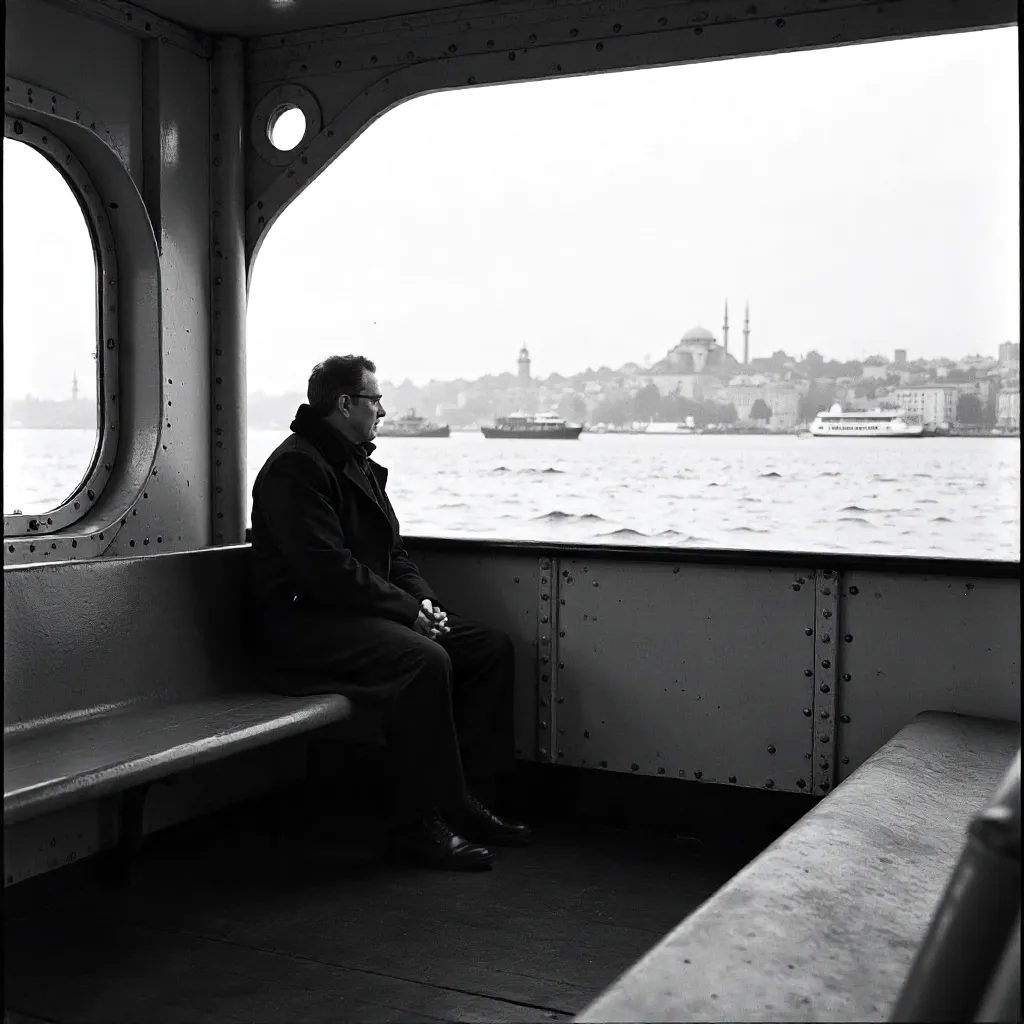 Solitary Passenger on an Istanbul Ferry