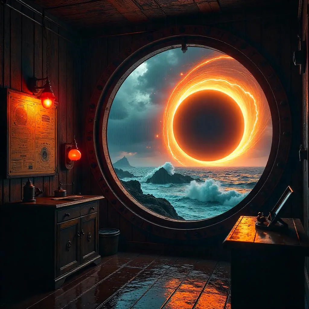 Photoreal Black Hole In a Lighthouse Lantern