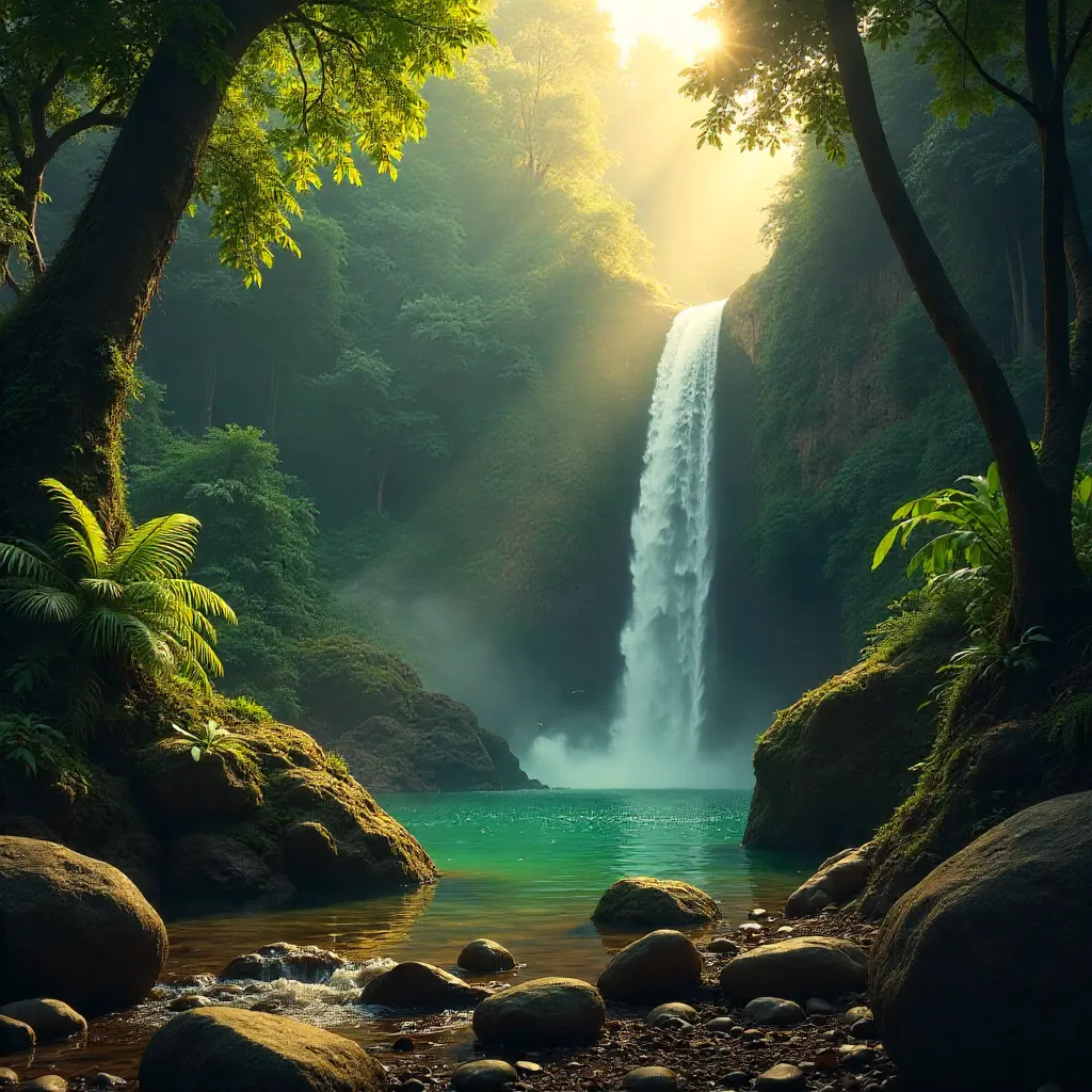 Hidden Waterfall of East Java Jungle