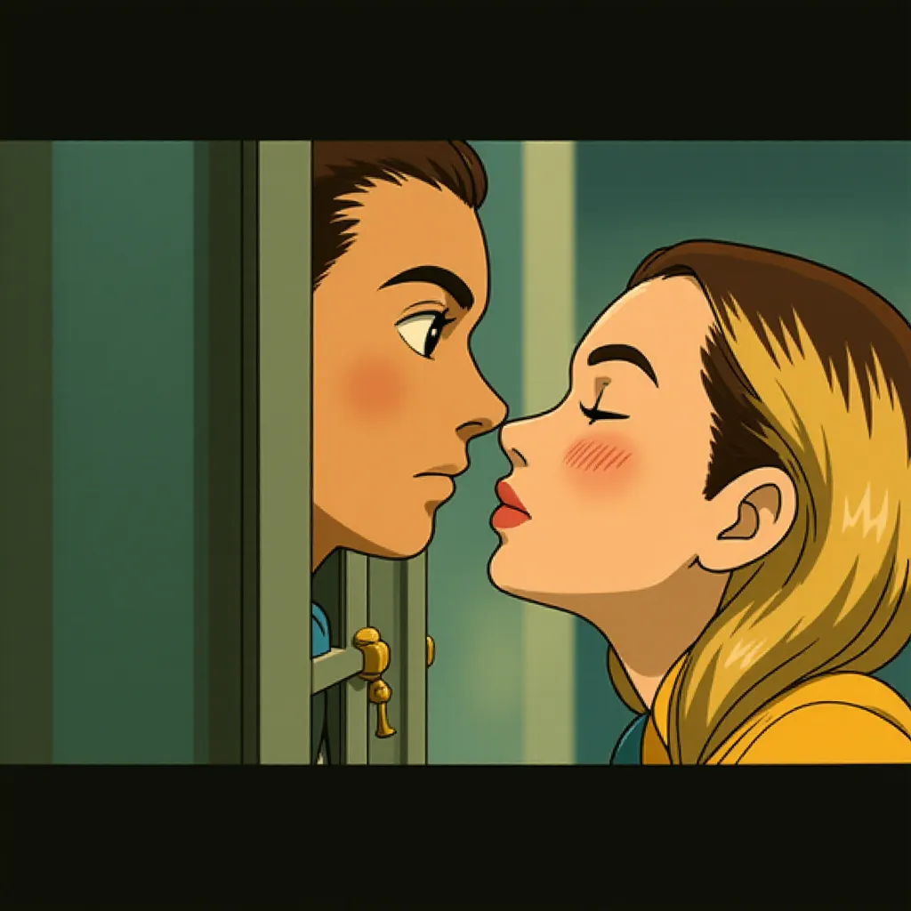 Joaquin Phoenix and Lady Gaga in Joker: Folie à Deux (2024) - Ghibli style