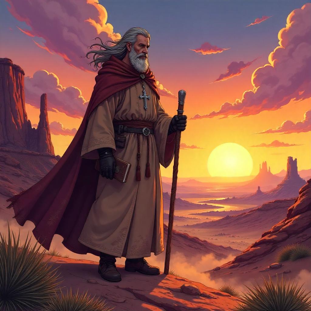 Anime Priest in the Badlands