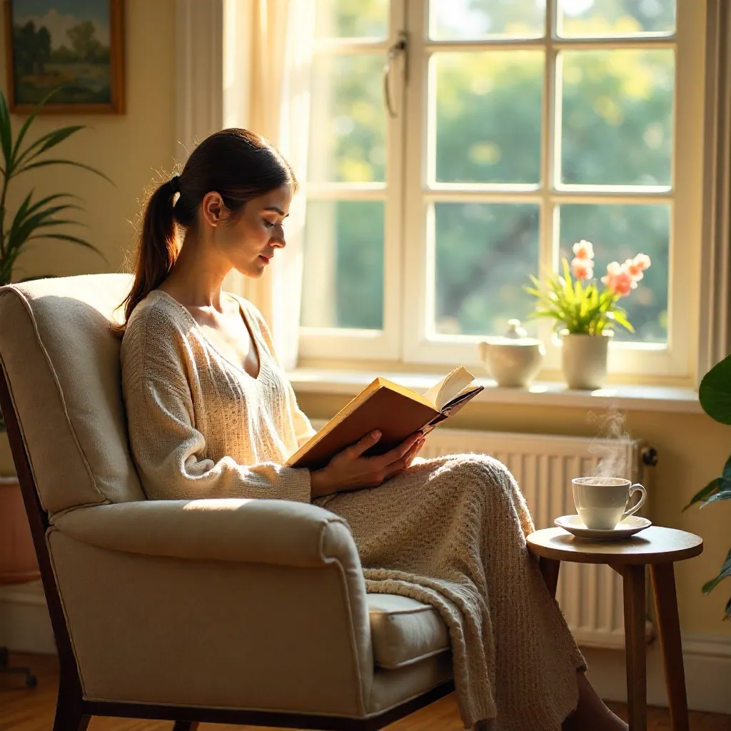 Sunlit Window, Tea, and a Peaceful Read