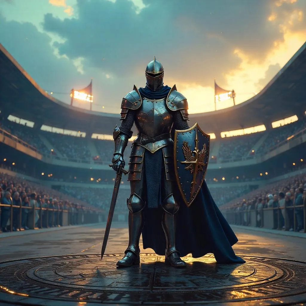 Knight in the Stadium: Concept Art Showdown