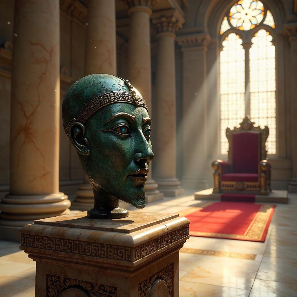 Photorealistic Ancient Artifact in a Throne Room