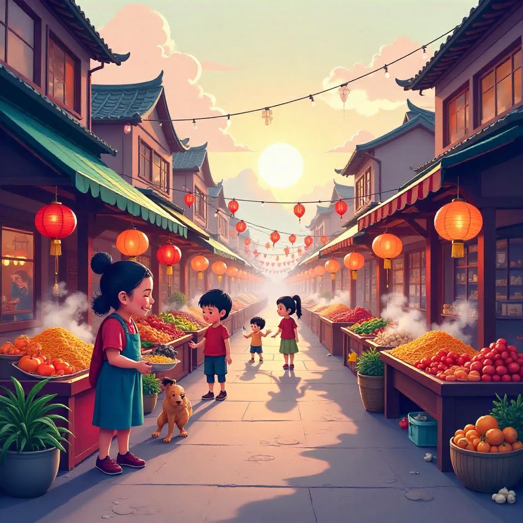 Mist in a Cartoon Marketplace