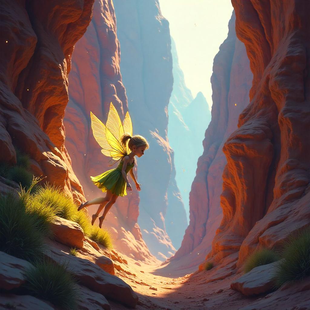 Pixie in a Canyon: Concept Art Moment