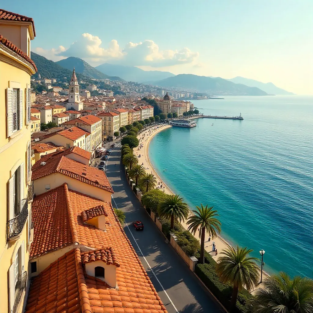 Panoramic Rooftops of Nice by the Sea