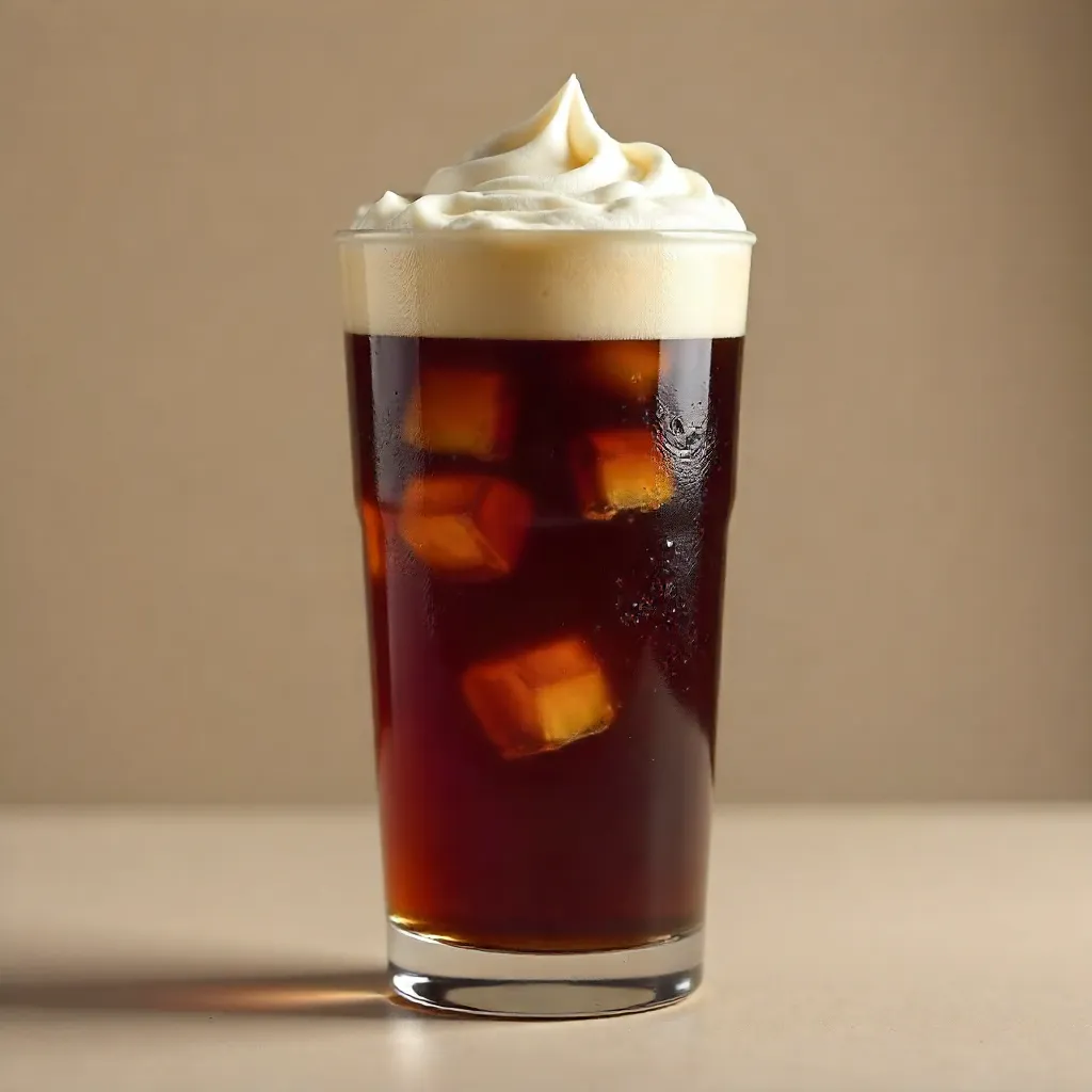 Creamy Iced Coffee in a Tall Glass