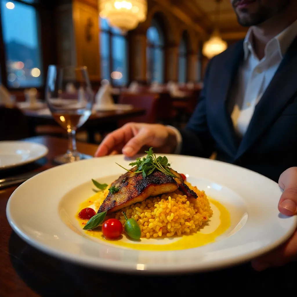 Close-Up Dining in a Refined Istanbul Restaurant