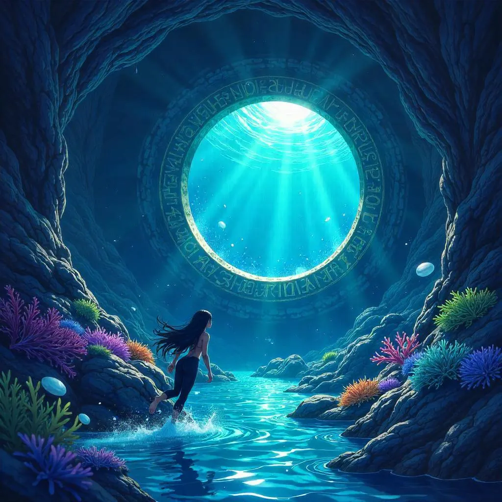 Portal of the Deep: Anime Portal in an Underwater Cave
