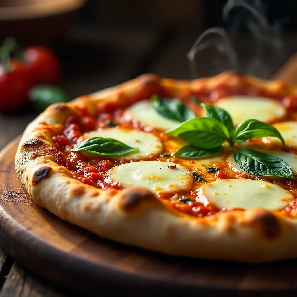 Crispy Margherita Pizza with Fresh Basil