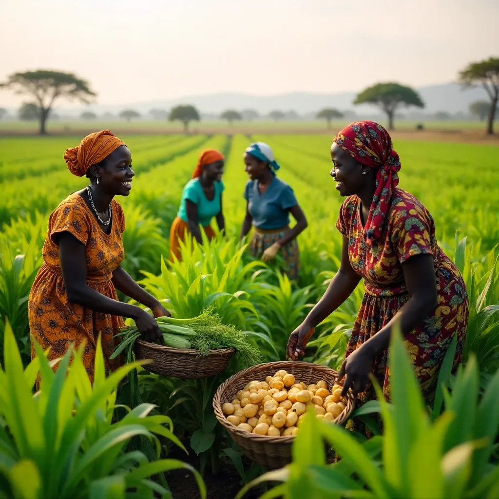 Joyful Harvest in Zaria's Green Fields