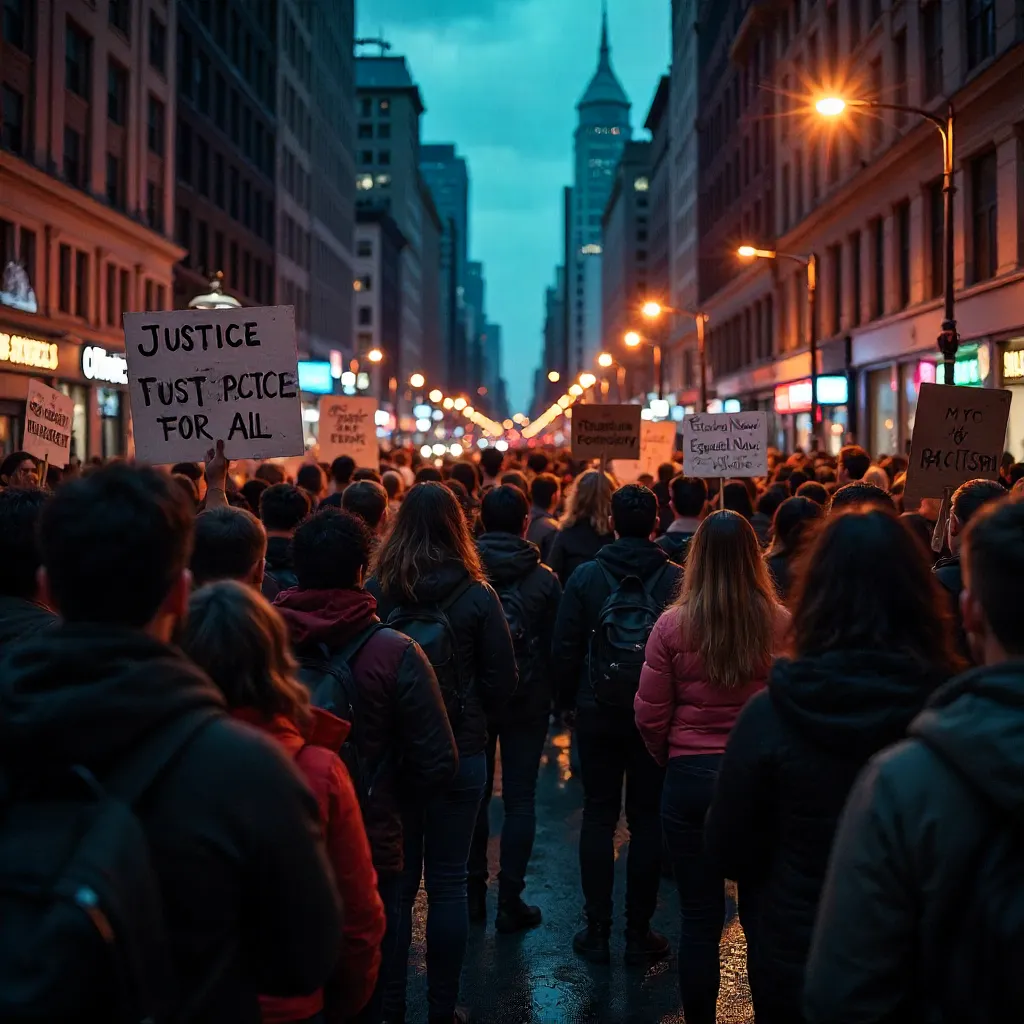 Night Protest for Justice and Equality
