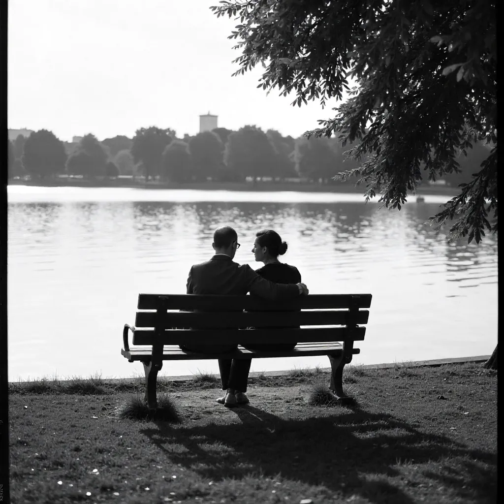 Quiet Black-and-White Moment at Jarun Lake, Zagreb
