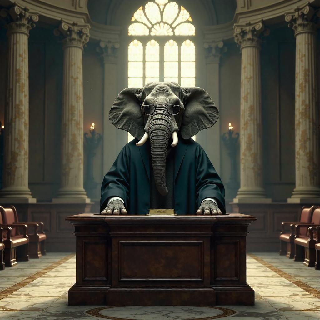 Grand Courthouse Elephant - 3D Render