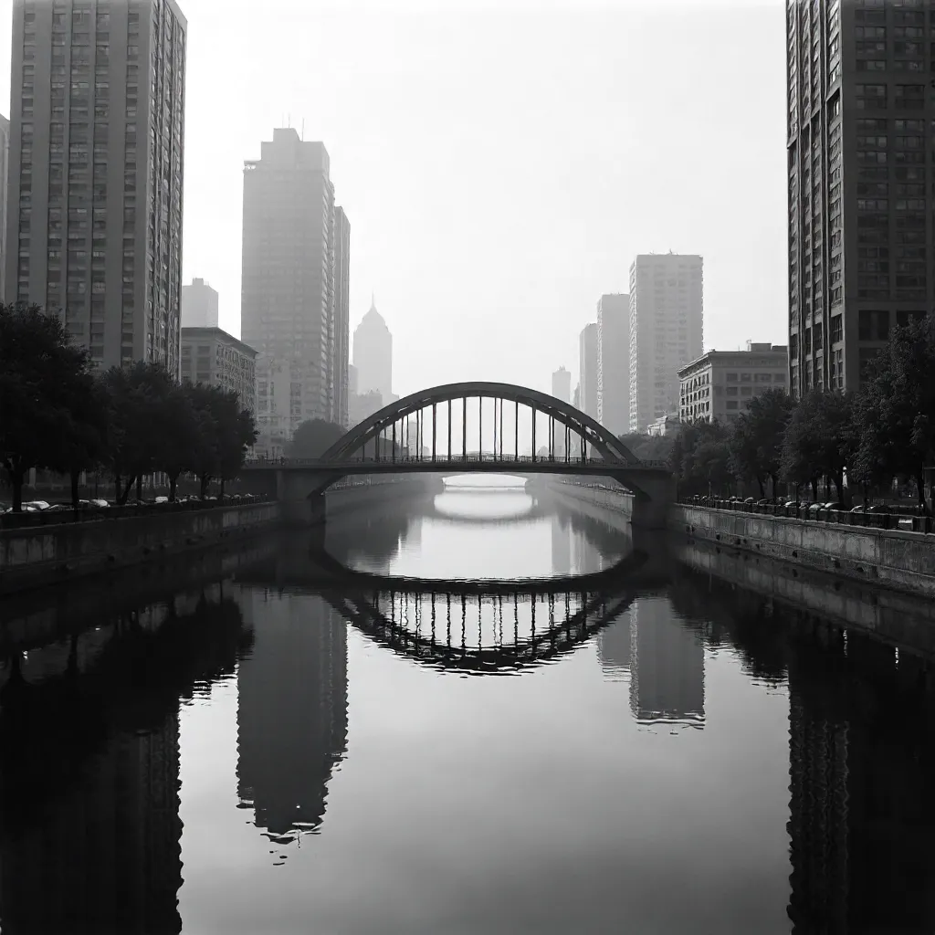 Monochrome Bridge Symmetry and Reflections