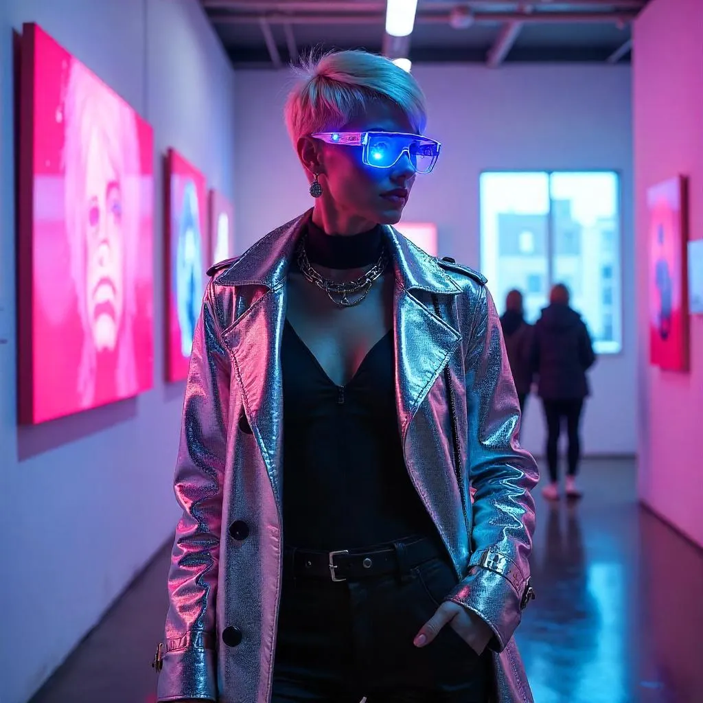 Neon Gallery Cyberpunk Fashion Portrait