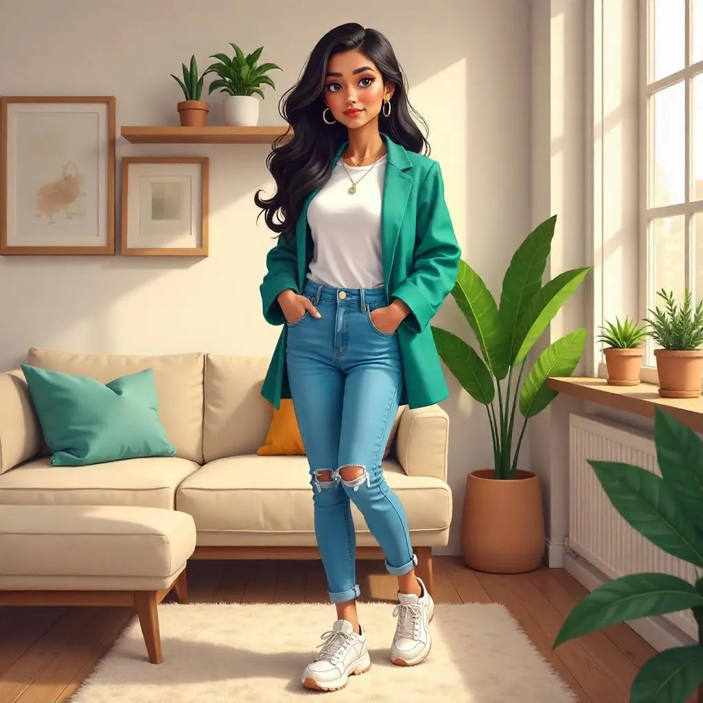 Latina Anime Stylist at Home