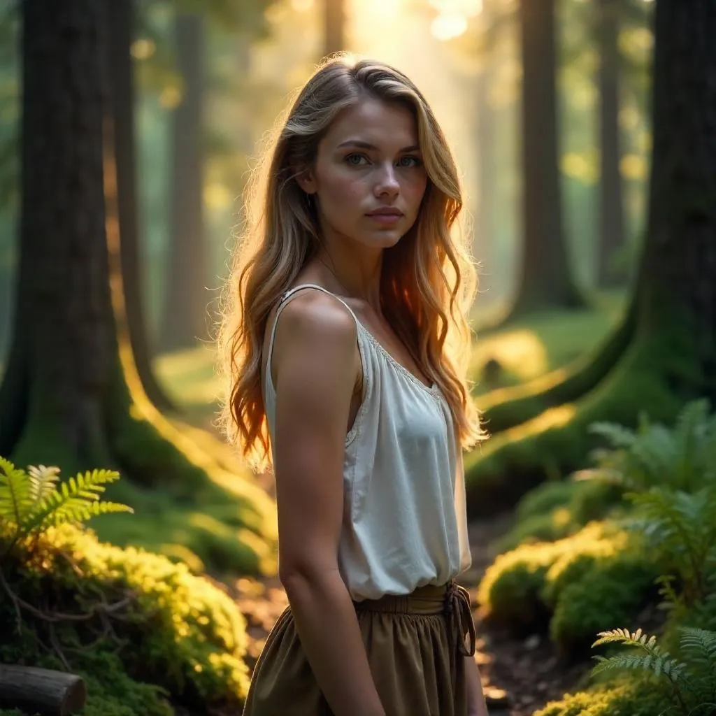 Forest Portrait of a Young Woman
