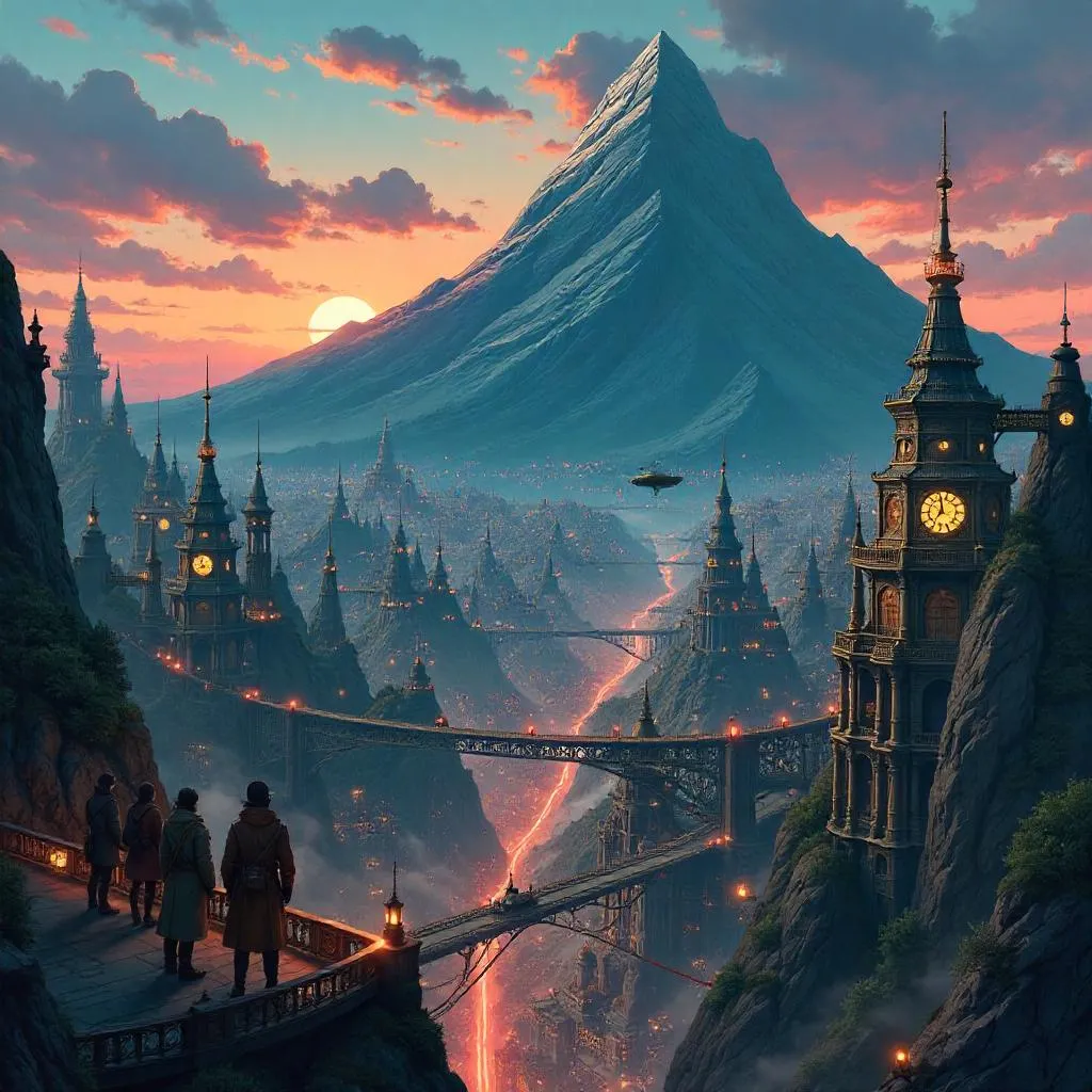 Clockwork Mountain Over Brass City
