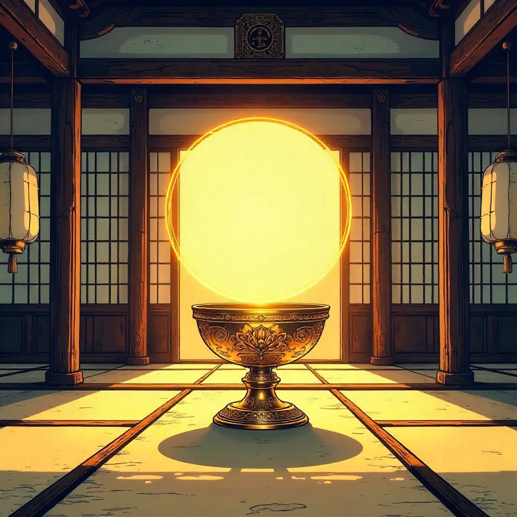 Golden Chalice in a Zen Temple - Comic Book Reverie
