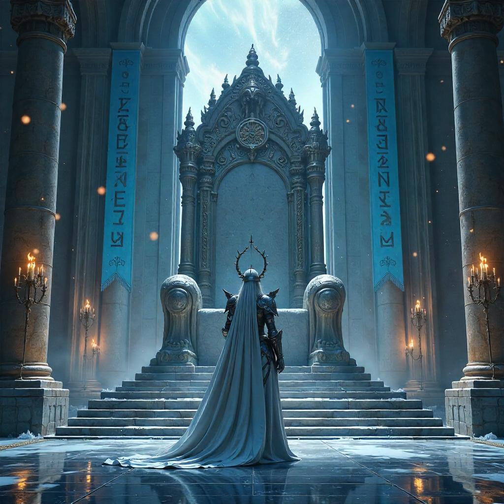 Valkyrie Concept Art in a Regal Throne Room
