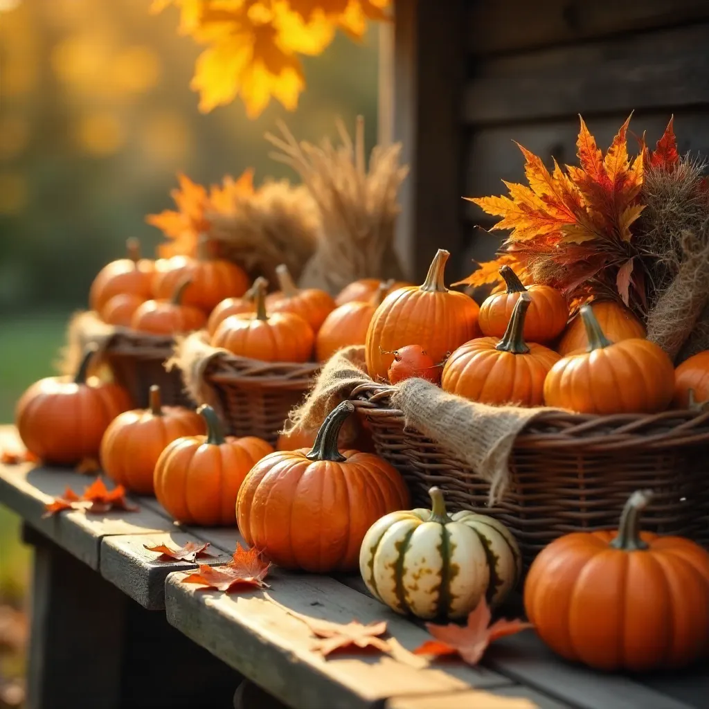 Autumn Harvest: A Vibrant Pumpkin Display