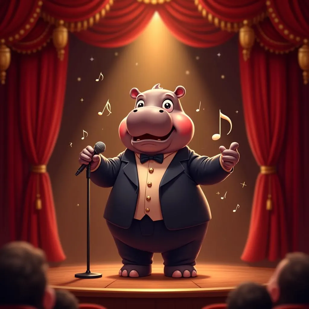 Anime Hippo Idol on Theater Stage