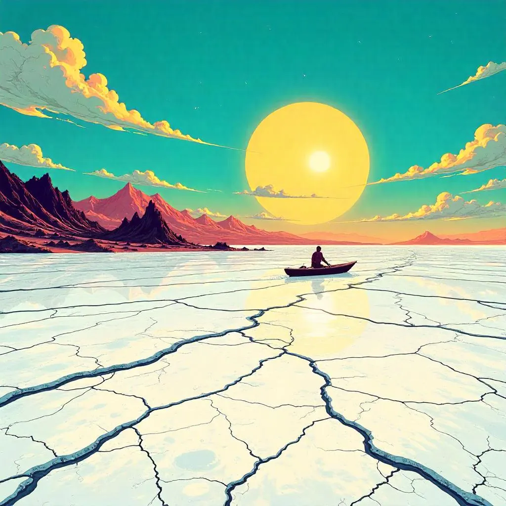 Archipelago on a Salt Flat — Comic Book Scene