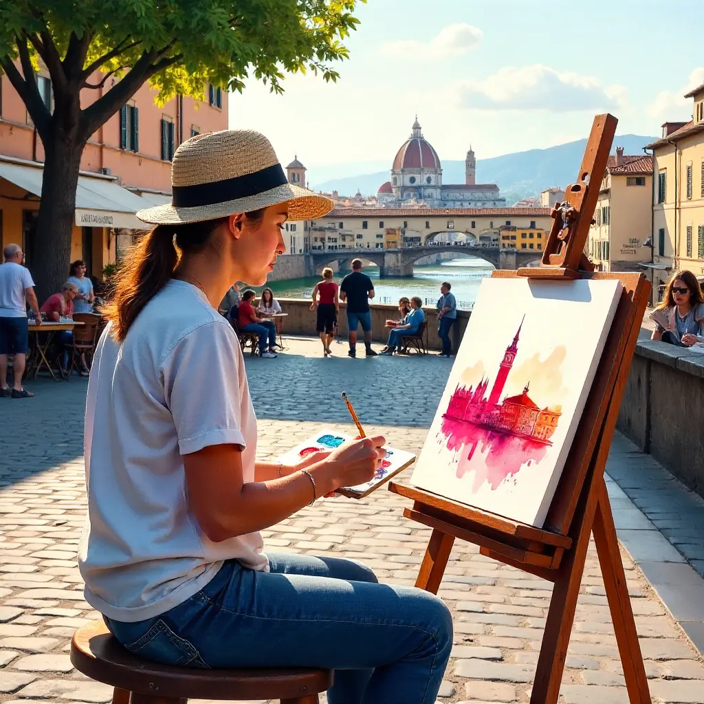 Florence in Watercolor: Plein-Air Street Artist