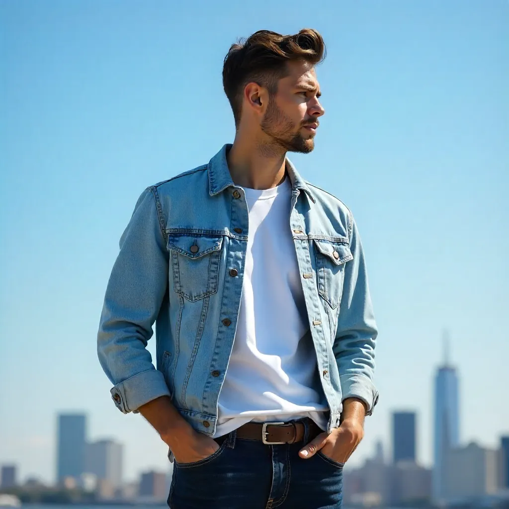 Side Profile Portrait: Urban Casual Fashion