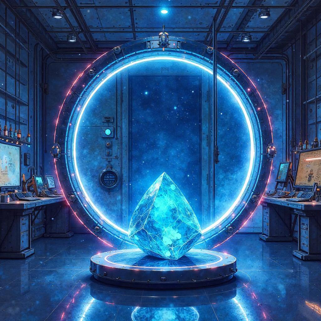 Infinity Stone in a Portal Lab — Watercolor